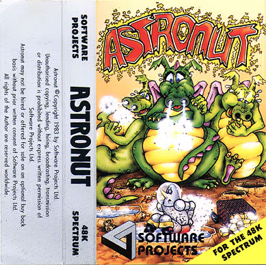 Astronut box art for ZX Spectrum